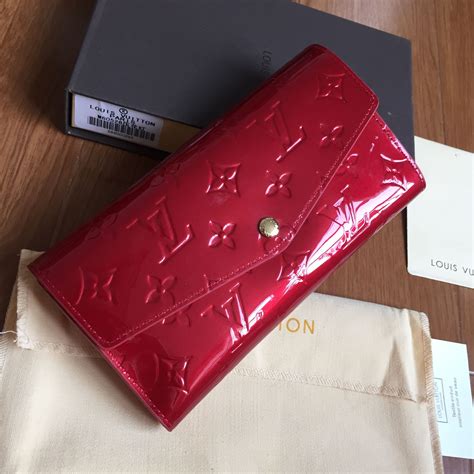 louis vuitton red patent leather wallet|louis vuitton wallet prices.